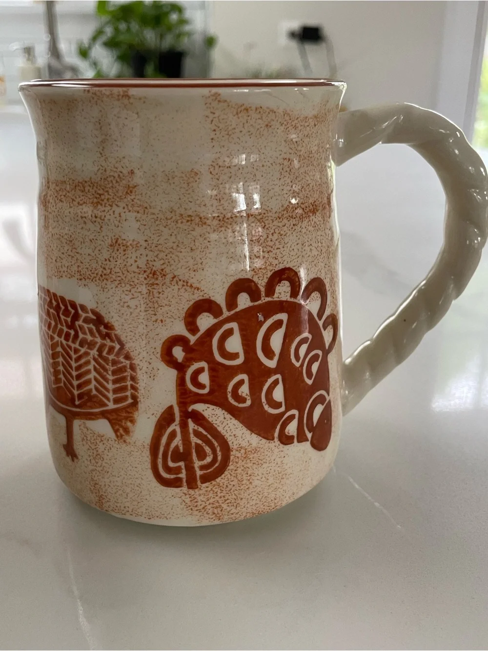 [LOT OF 2] Vintage Sigma Stoneware Mug With Samburu Safari Pattern